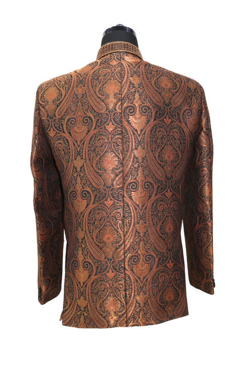 Hand Embroidered Bronze Nehru Jacket